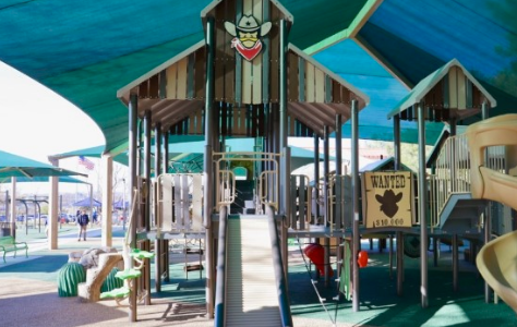 Western playground + Toppers Pizza