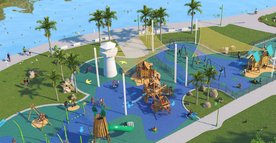 Polliwog Park pirate playground + Roundhouse Aquarium